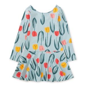 Painted Tulip Drop-Waist Skater Dress